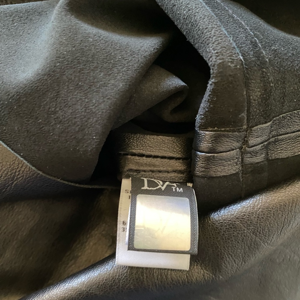 Diane von Furstenberg yvanna leather shift cut-out Dress / Size 4 - Picture 8 of 11